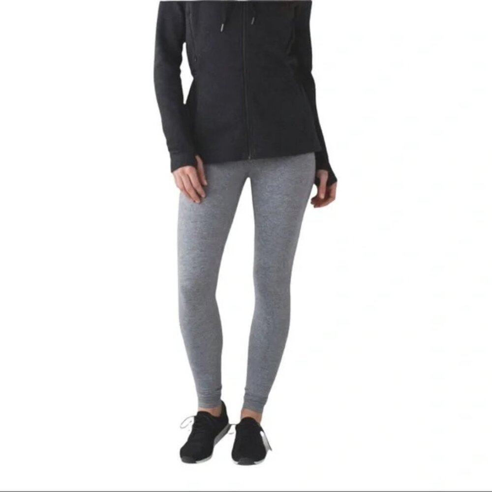 Lululemon Wunder Under Pant Leggings Heathered Slate Grey I Size 8